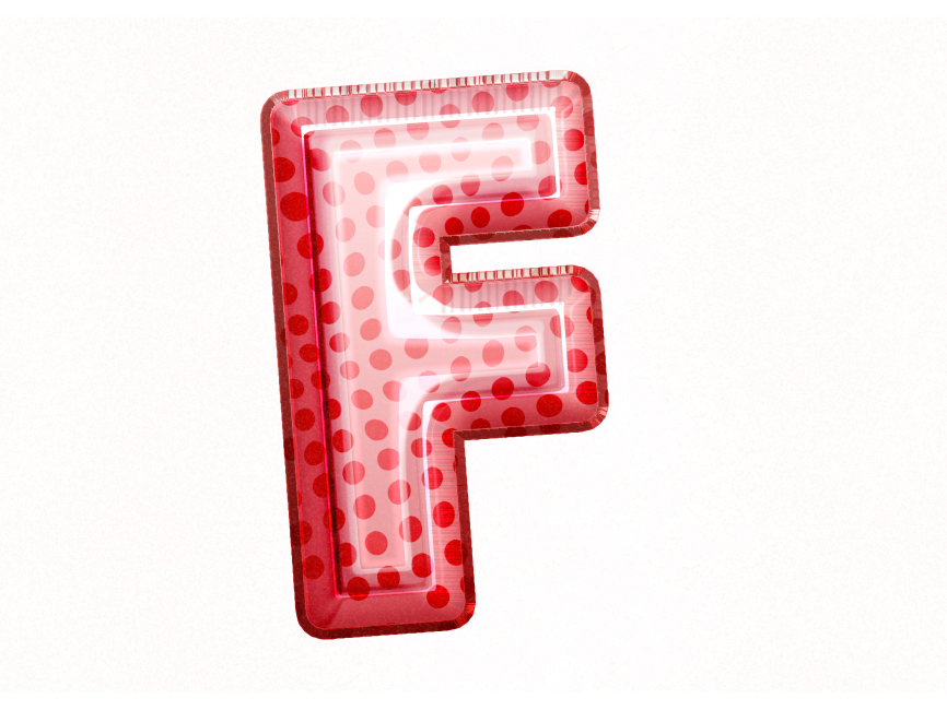 Balloon Style Letter F
