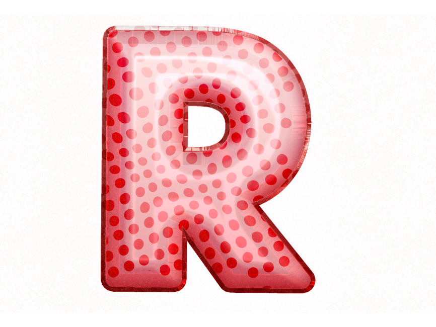 Balloon Style Letters R