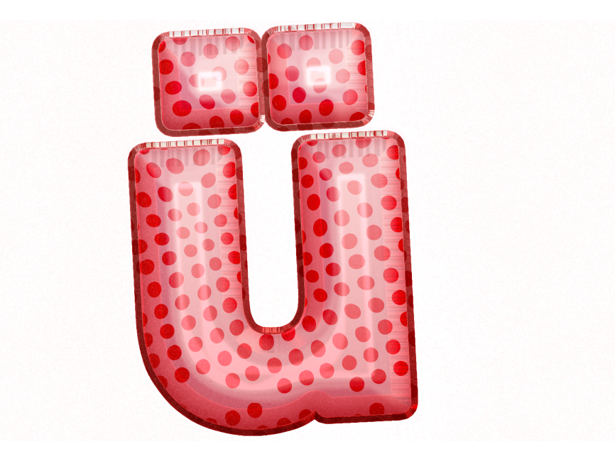 Balloon Style Letters ü