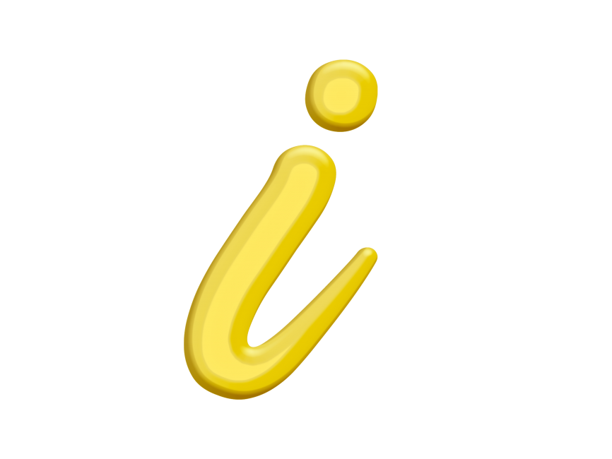 Banana Style Letter i