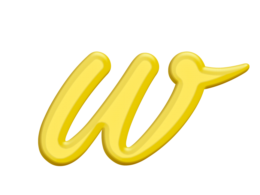 Banana Style Letter W