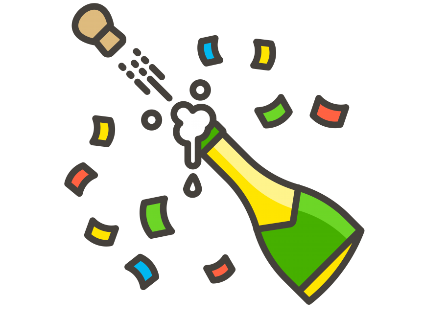 Bottle with Popping Cork Emoji Icon
