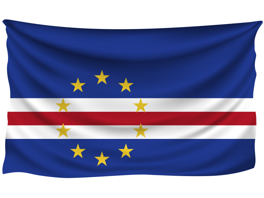 Cabo Verde Wrinkled Flag