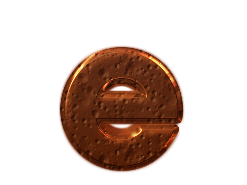 Chocolate Style 3D Letter E