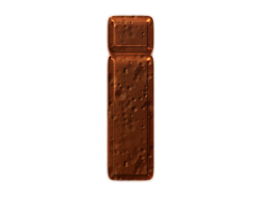 Chocolate Style 3D Letter I