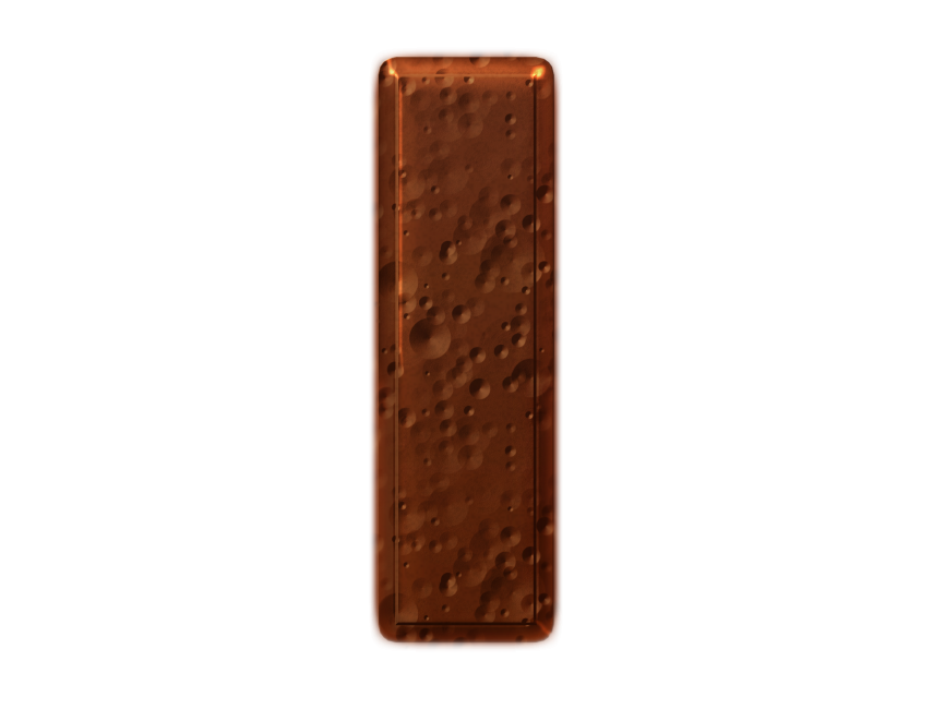 Chocolate Style 3D Letter I