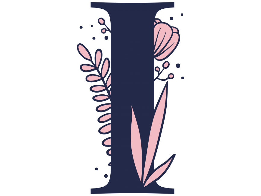 Floral Alphabet I Letter
