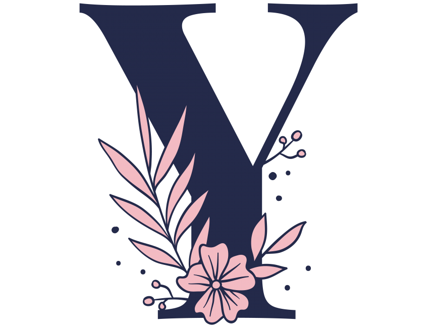 Floral Alphabet Y Letter