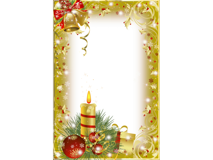 Gold Christmas Photo Frame