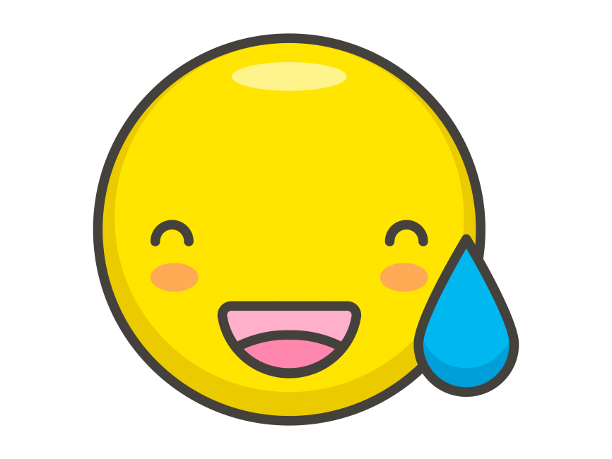 Grinning Face with Sweat Emoji