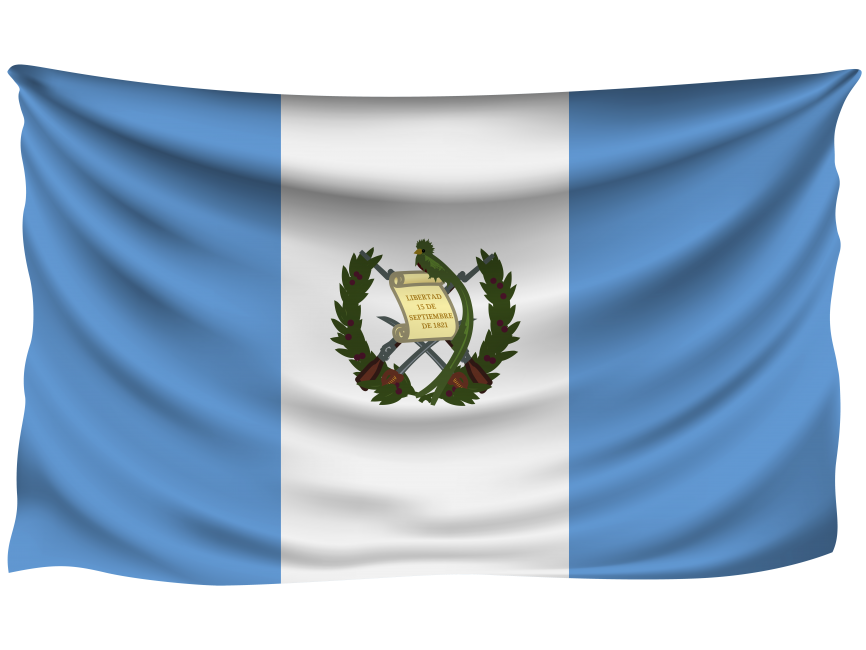 Guatemala Wrinkled Flag