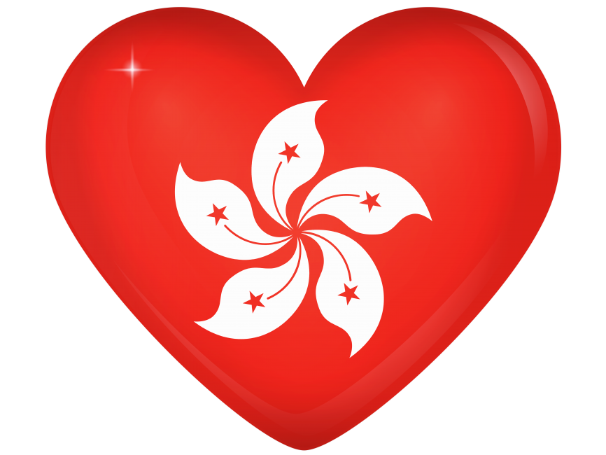 Hong Kong Large Heart Flag