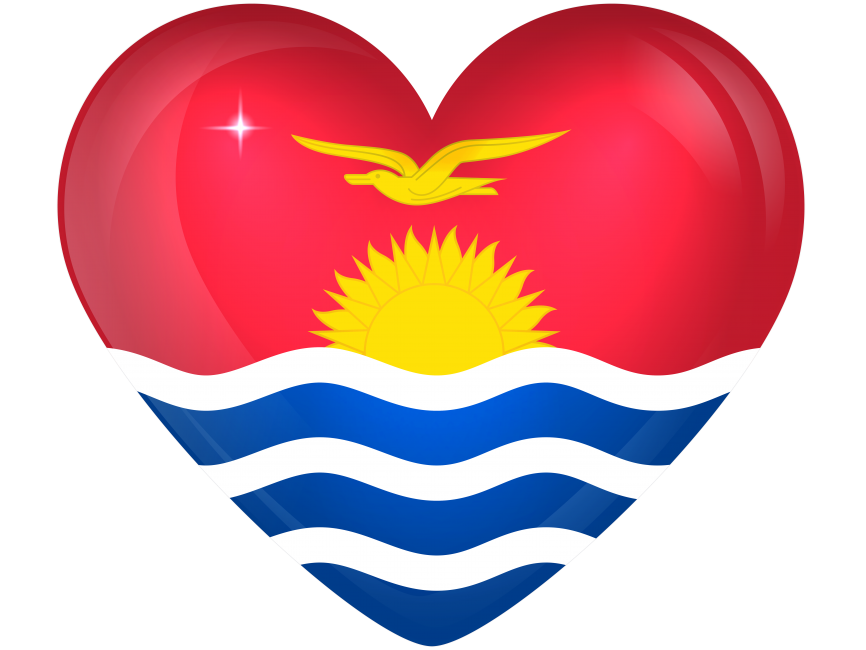 Kiribati Large Heart Flag