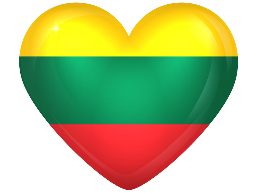 Lithuania Large Heart Flag
