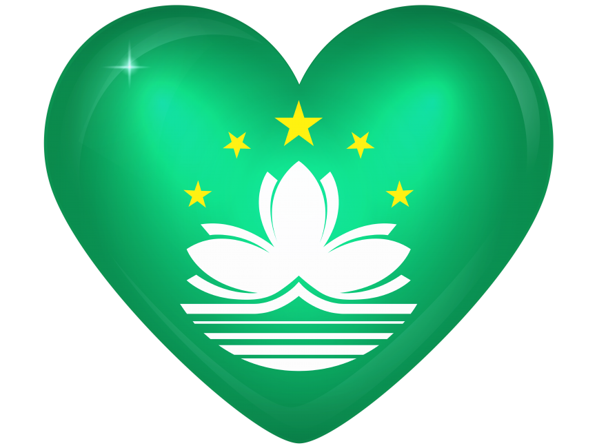 Macau Large Heart Flag