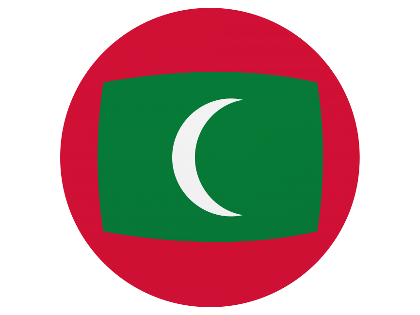 Maldives Round Flag Icon