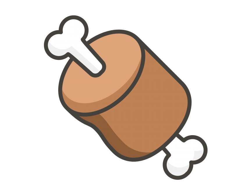 Meat on Bone Emoji Icon