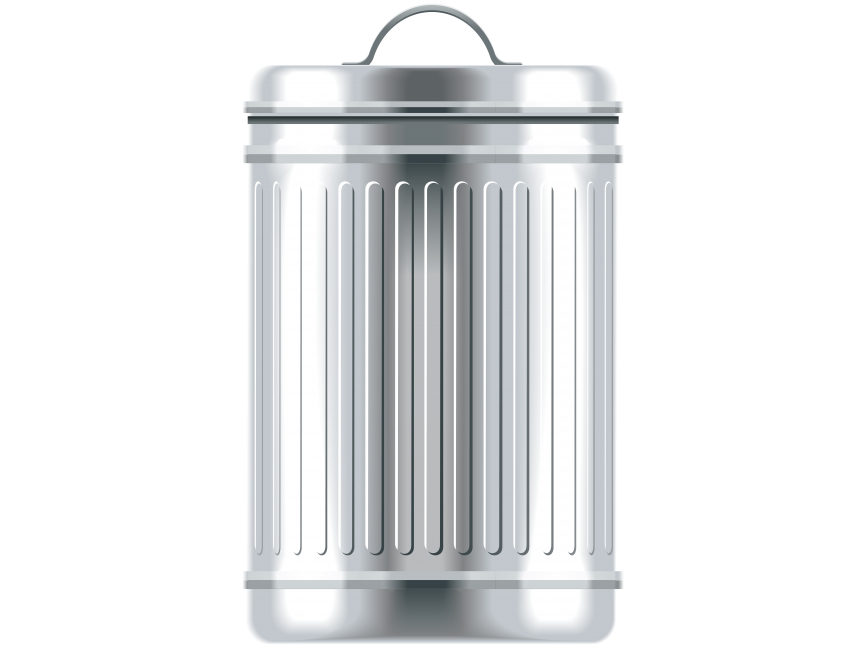 Metal Trash Can