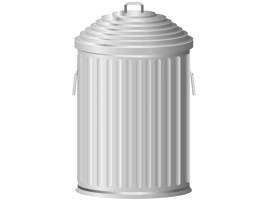 Metal Trash Can