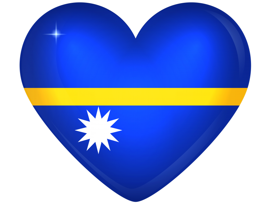 Nauru Large Heart Flag