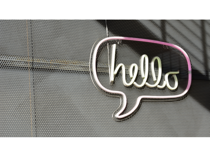 Neon Hello Message