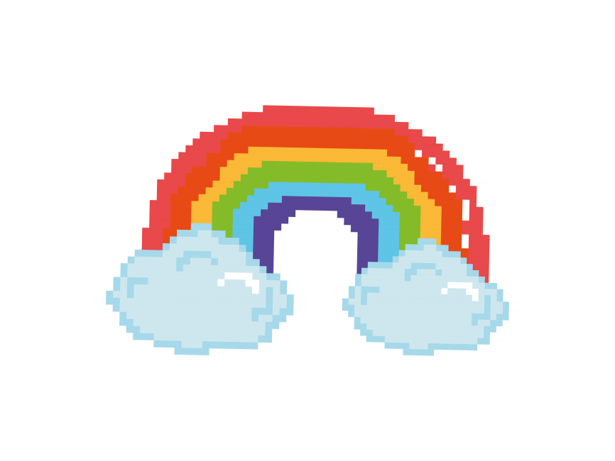 Pixel Rainbow Icon