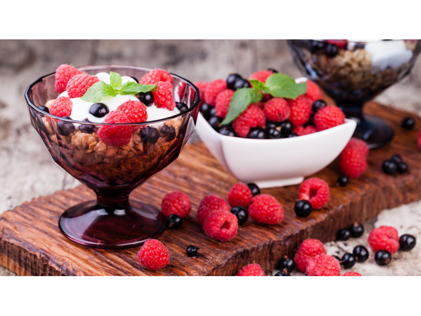 Raspberries on Plate