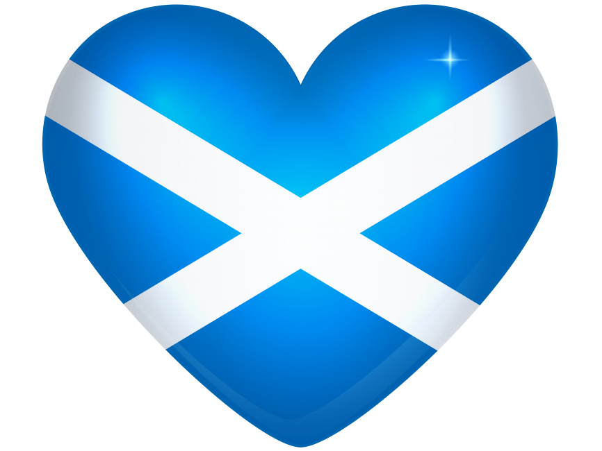 Scotland Large Heart Flag