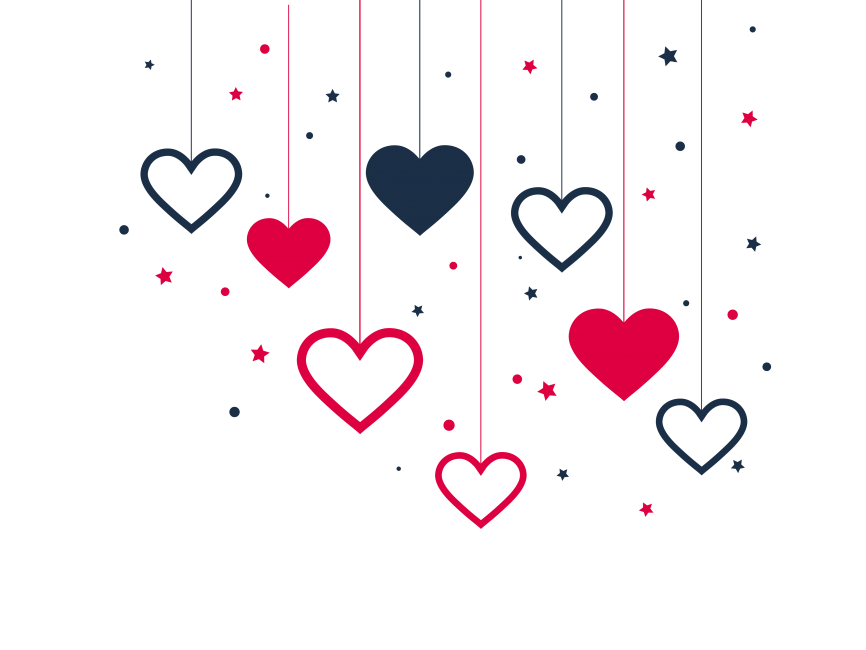 Stylish Hanging Hearts