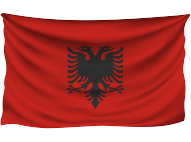Albania Wrinkled Flag