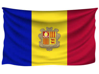 Andorra Wrinkled Flag