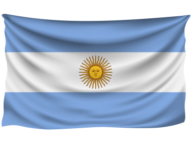 Argentina Wrinkled Flag