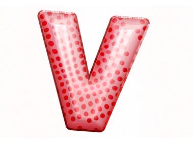 Balloon Style Letters V