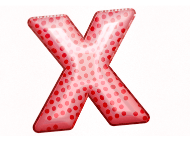 Balloon Style Letters X