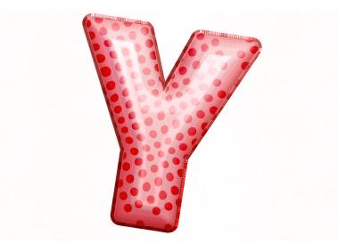 Balloon Style Letters Y