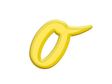 Banana Style Letter O