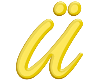 Banana Style Letter Ü