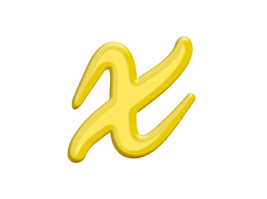 Banana Style Letter X