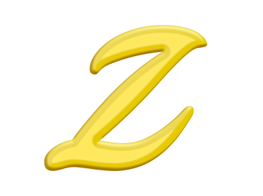 Banana Style Letter Z