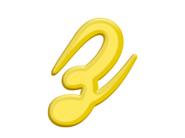 Banana Style Letter Z