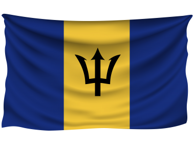 Barbados Wrinkled Flag
