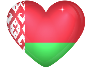 Belarus Large Heart Flag