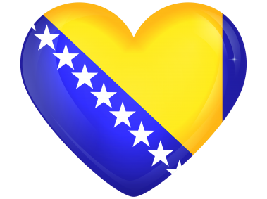 Bosnia and Herzegovina Large Heart Flag