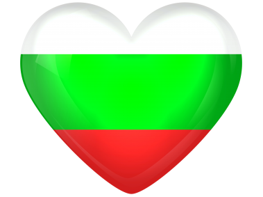 Bulgaria Large Heart Flag
