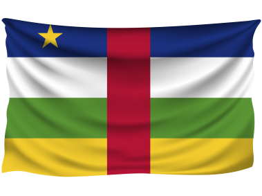 Central African Republic Wrinkled Flag