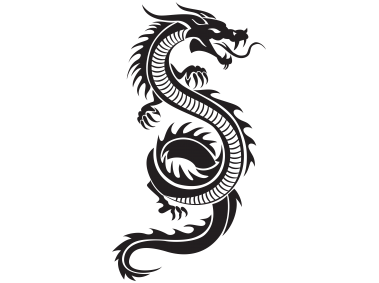 Chinese Dragon Silhouette