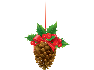 Christmas Pinecone With Mistletoe