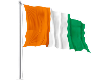 Cote d-Ivoire Waving Flag