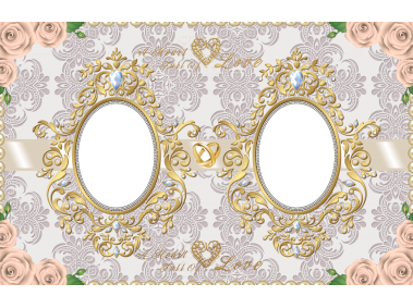 Double Wedding Transparent Frame