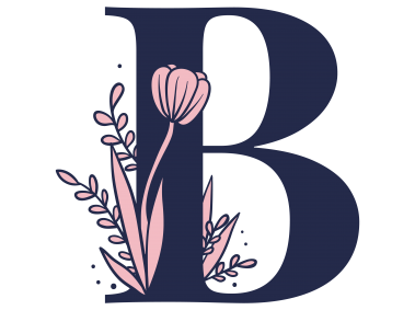 Floral Alphabet B Letter